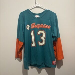 VTG 80s Dan Marino NFL Miami Dolphins Rawlings Jersey T Shirt Adult XL USA